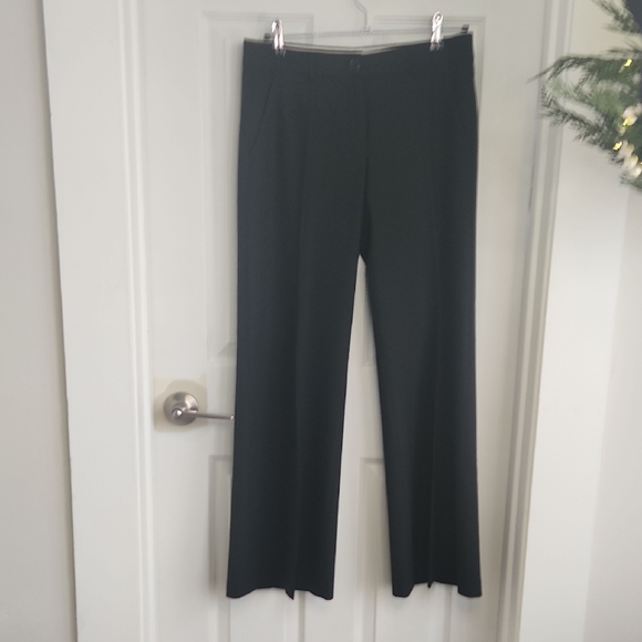 Theory Lonan Classic Black Wool Wide Leg Trousers - Picture 2 of 6